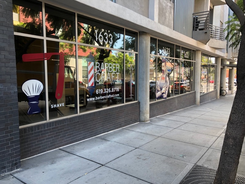 Barbershop Vinyl Window Graphics San Diego CA