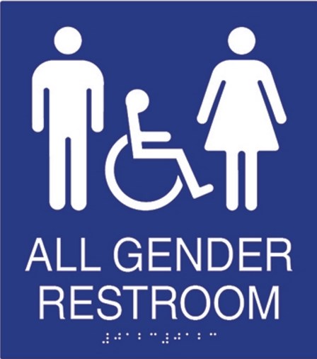 Gender Neutral ADA Restroom Signs in Escondido
