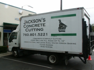 Contractor truck lettering San Diego CA