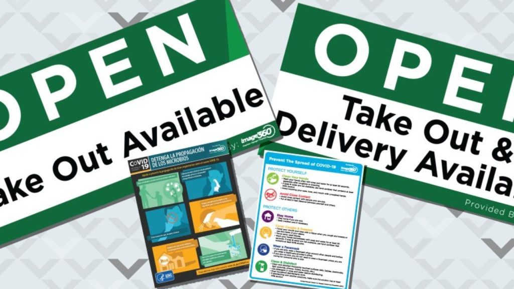 COVID-19 Takeout and Delivery Signs for Restaurants in Escondido CA