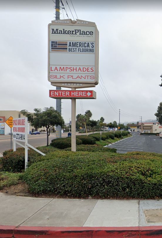 Pylon Sign Before New Lexan Sign Faces in San Diego CA