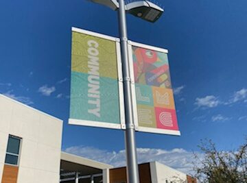 Powder coated pole banners in San Diego CA