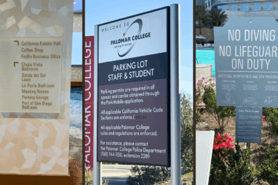 Flatbed printing custom signage on acrylic and wood at All Star Signs in San Diego