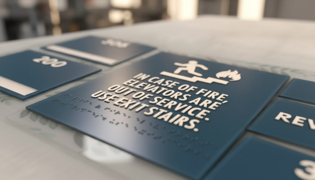 Braille ADA sign installed at a San Diego office by All Star Signs.