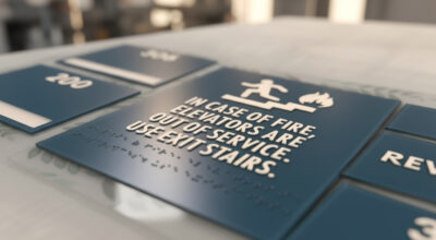 Braille ADA sign installed at a San Diego office by All Star Signs.