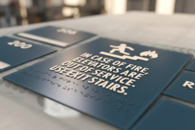 Braille ADA sign installed at a San Diego office by All Star Signs.