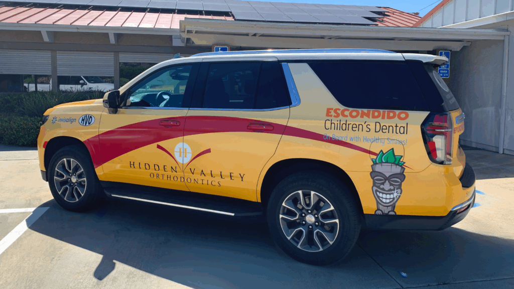 Branded fleet vehicle wrap created in San Diego by All Star Signs.