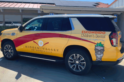 Branded fleet vehicle wrap created in San Diego by All Star Signs.